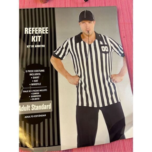 Referee kit shirt costume 3 pieces Adult Standard Cosplay Pretend Play Costume - Picture 1 of 7